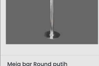 Meja bar Round putih