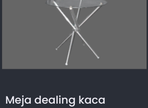 Meja dealing kaca