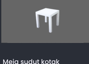 Meja sudut kotak