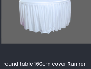 round table 160cm cover Runner