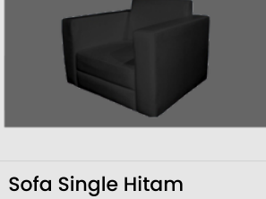Sofa Single Hitam